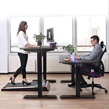 Load image into Gallery viewer, Furmax Electric Standing Desk Height Adjustable Desk Sit Stand Home Office Desk Ergonomic Computer Workstation with Preset Height Memory Controller Solid Wood Table Top (Black)
