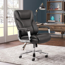 Load image into Gallery viewer, Big and Tall Office Desk Chair Leather Ergonomic High Back Executive Chair with Lumbar Support Swivel Computer Task Chair with Armrest (Black)
