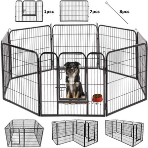 Dog Pen Large Indoor Outdoor Dog Fence Playpen Heavy Duty 8 Panels 32“W*40"H Inches Exercise Pen Dog Crate Cage Kennel