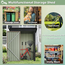 Load image into Gallery viewer, Outdoor Storage Shed 5 x 3 FT Lockable Metal Garden Shed Steel Anti-Corrosion Storage House with Single Lockable Door for Backyard Outdoor Patio

