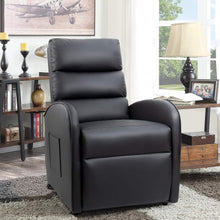 Load image into Gallery viewer, Power Lift Recliner Chair Sofa PU Leather Home Recliner for Elderly Classic Lounge Chair Living Room Chair with Safety Motion Reclining Mechanism (Black)

