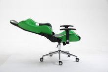 Load image into Gallery viewer, Gaming Office Chair Computer Chair High Back Racing Desk Chair PU Leather Adjustable Seat Height Swivel Chair Ergonomic Executive Chair with Headrest for Adults (Green)
